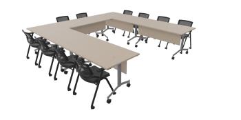 Table de Réunion en U EUREKA Rabattable avec VDF