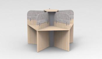 Marguerite 5 Postes CALL Arrondie Ecrans Acoustiques