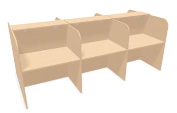 Ensemble de 3 Postes Doubles CALL Coins Arrondis