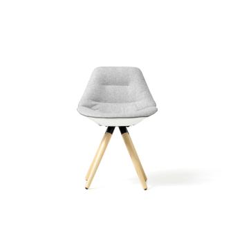 Chaise EON SOFT Tapissée avec Pieds Bois