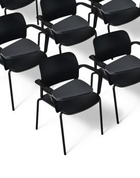 Fauteuil MATCH 1 Polypropylène avec Tablette écritoire