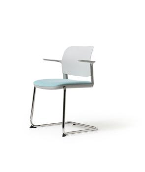 Fauteuil Luge Chromé MATCH 2 Assise Tapissée