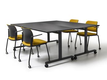 Ensemble de 2 Tables Rabattables MATCH et 4 Chaises