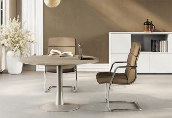 Table de Réunion Ronde IULIO Pied design