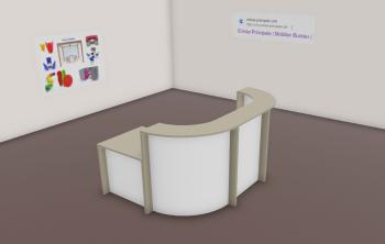 Banque d'Accueil Courbe VAL 7 avec Module Bas