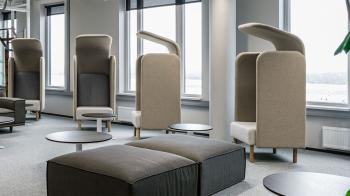 Fauteuil Acoustique AUGUST avec Dessus et Pieds Bois