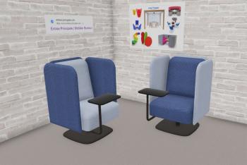 Fauteuil Acoustique AUGUST avec Tablette écritoire