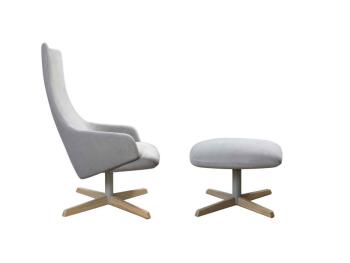 Fauteuil lounge INTRO avec repose pieds