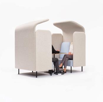 Cabine Acoustique AUGUST Workbay 4 Places avec Table