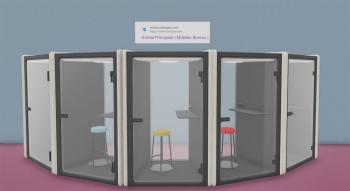 Cabine Acoustique Triangulaire Fermée I BOOTH 2 Vitres