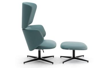 Fauteuil lounge ALISE avec repose pieds