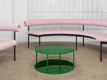 Table Basse Ronde VERTIGO Plateau Verre Teinté