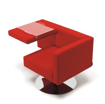 Fauteuil SOLITAIRE Pivotant avec Tablette Plexi