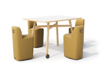 Table Haute sur Roulettes ROLF 90