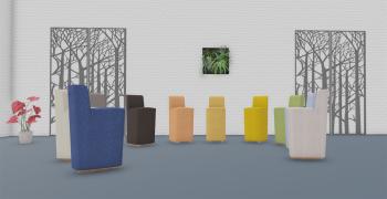 Fauteuil HUBERT Assise 60cm Pieds Bois Basculant