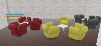 Fauteuil design KLIPPER unicolore ou bicolore