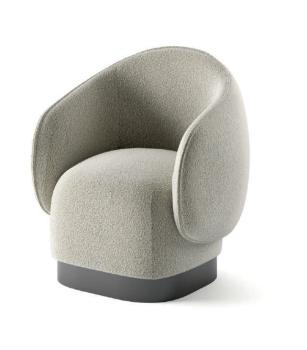 Petit Fauteuil MELLA Socle en Métal Peint