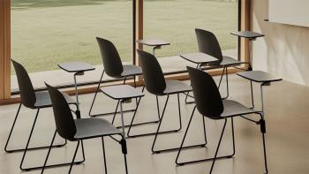 Chaise OSWELL Traineau avec Tablette écritoire