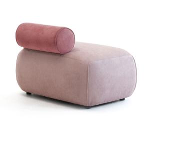 Pouf NODO 80 avec Dossier à Droite ou à Gauche