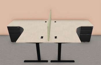 Bench 2 Postes SOFIANE avec Caissons Métal HB
