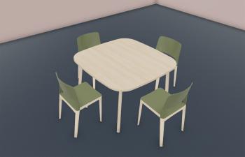 Table de Réunion NV Meeting 120 Pieds Bois