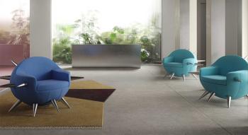 Fauteuil BOMB design pieds chromés