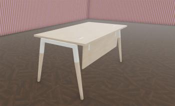 Bureau ASKA Pieds Bois avec Voile-de-fond 