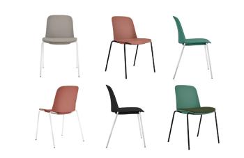 Chaise INES Coque Polypro et Pieds Métal
