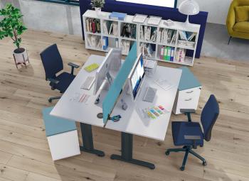Bench 2 Postes SCENARIO avec Panneau Acoustique