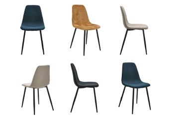 Chaise de Réunion CHIARA Tapissé Piètement Métal