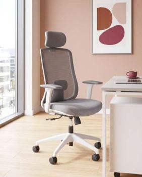 Fauteuil avec Têtière LANDES Structure Gris Clair