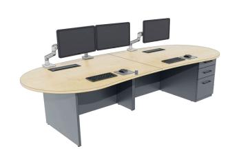 Table Spéciale Forme Haricot L300 avec Caisson Porteur