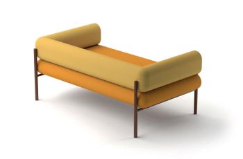 Canapé 2 places design PRIVEE bicolore