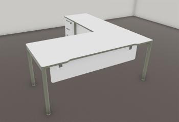 Bureau avec Retour NUANZA avec VDF et Caisson P60