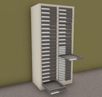 Armoirette 2 Colonnes H 135 cm 52 Tiroirs e-Clen