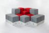 Ensemble de Poufs KEIGIO Modulables 13 Modules