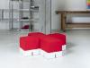 Ensemble de 4 Poufs Modulables KEIGIO