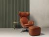 Fauteuil Lounge avec Repose-pieds MUSA en Cuir