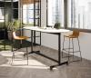 Table Haute Mobile Ovale EVOLVE Plateau Rabattable