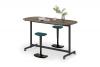 Table Haute Mobile Ovale EVOLVE Plateau Rabattable