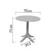 Table Polypropylène BLOIS Diamètre 70 cm