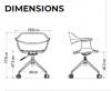 Fauteuil de Réunion Bois LEGNA Pieds Métal design