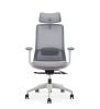 Fauteuil ergonomique COLOR gris clair avec têtière