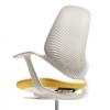 Fauteuil design FLOW structure blanche dossier polypro 