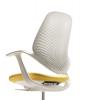 Fauteuil design FLOW structure blanche dossier polypro 