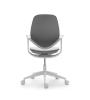 Fauteuil design FLOW tapissé structure blanche