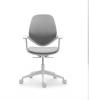 Fauteuil design FLOW tapissé structure blanche