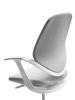 Fauteuil design FLOW tapissé structure blanche