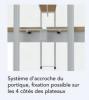 Bench 4 postes avec arche mobile ELKI