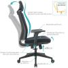 Fauteuil de bureau dossier tissu POSEIDON